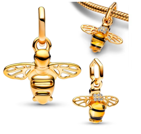 Prosperk Korálek na náramek včelka zlatá