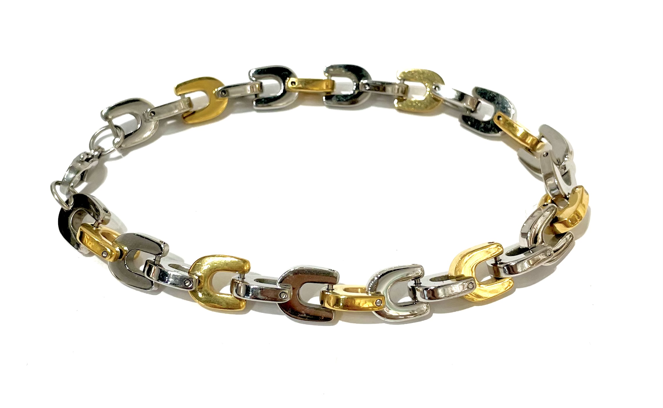 Prosperk Náramek z oceli stříbrnozlatý