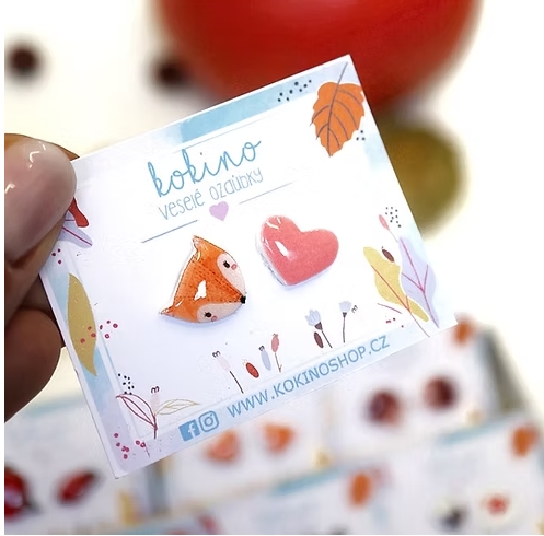 Náušnice FOXLOVE pecky - kokino