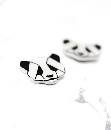 Náušnice Pandy pecky - kokino