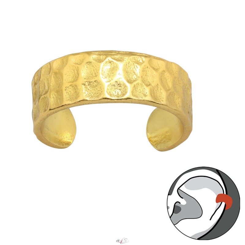 Prosperk Zlatá nasazovací náušnice na jedno ucho