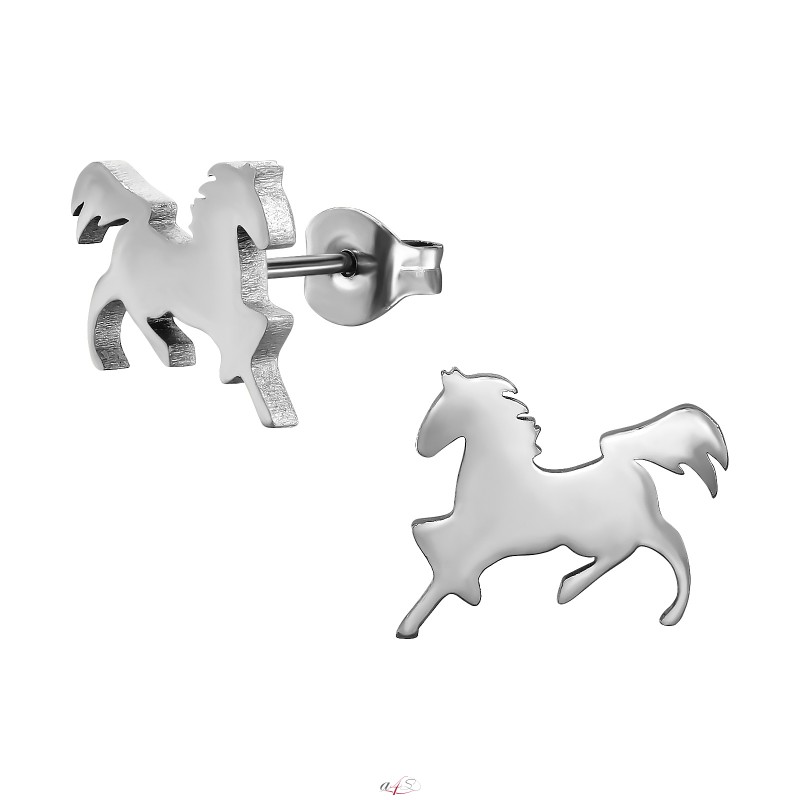 Prosperk Náušnice ocelové kůň