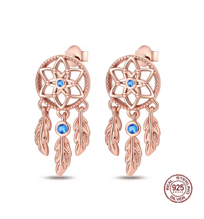 Prosperk Náušnice lapače snů rose gold