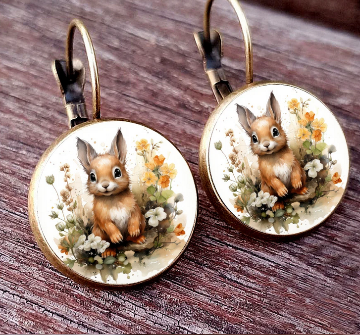 Prosperk Náušnice z pryskyřice zajíček