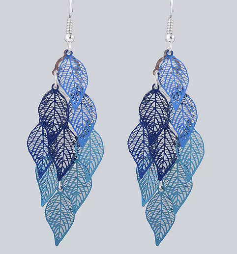 Prosperk Náušnice modré listy