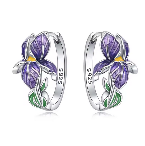 Prosperk Náušnice kroužky fialky