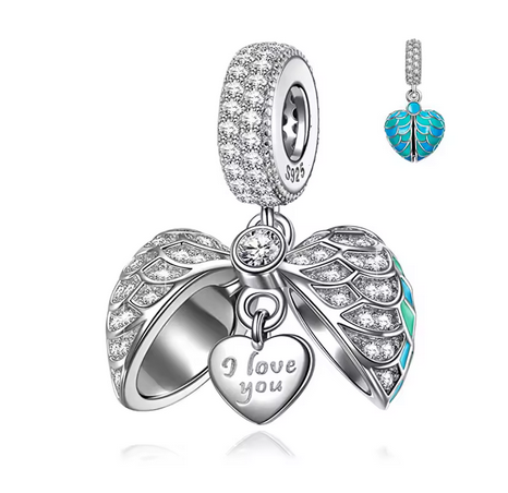 Prosperk Korálek na náramek otevírací srdíčko I love you