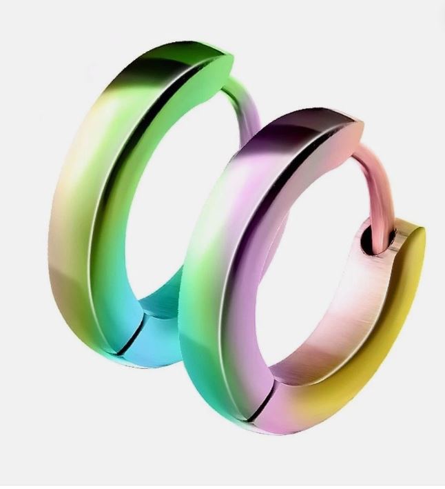 Prosperk Náušnice duhové kroužky