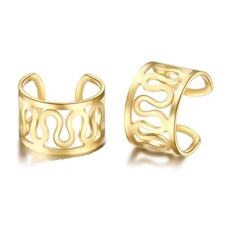 Prosperk Náušnice nasazovací vlnky Barva: Stříbrná