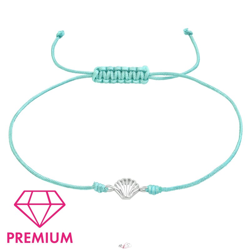 Prosperk Šňůrkový náramek s mušličkou