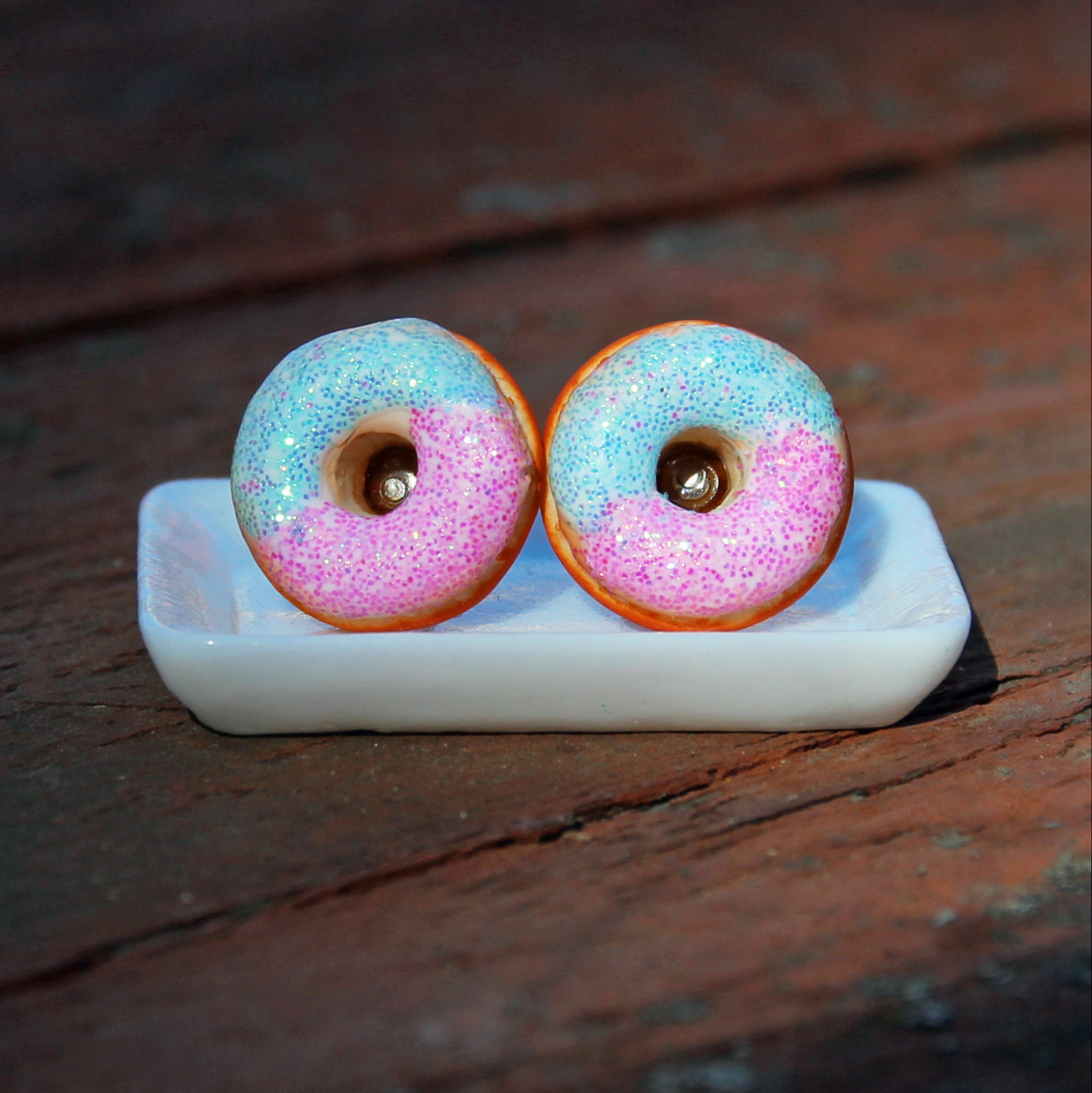 Prosperk Náušnice třpytivé donuty