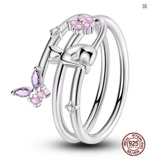 Prosperk Prstýnek s kočičkou a růžovým zirkonem Velikost prstenů: 7 (EU: 54-56)