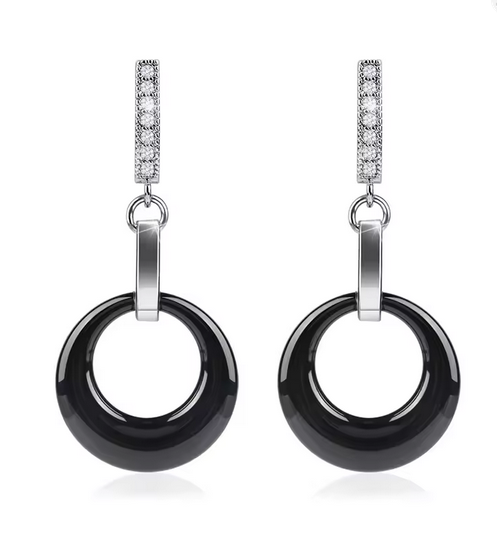 Prosperk Náušnice circle keramické Barva: Bílá