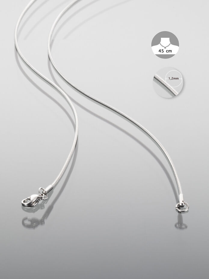 Prosperk Řetízek ocelové lanko stříbrné 40cm S1472