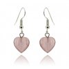 Náušnice z minerálu - srdce