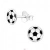 Dětské náušnice ze stříbra - fotbalový míč