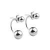Náušnice ocelové pecky oboustranné hladké