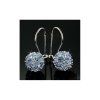 Náušnice kuličky s krystalky Swarovski modré