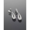 Náušnice z oceli - dvojité kapky se zirkonky