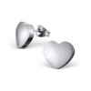 Náušnice ocelové pecky srdíčka hladké