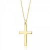 Řetízek s přívěskem zlatý ocelový křížek malý