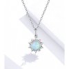 Řetízek s přívěskem Slunce Opal Silver moon