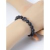 Náramek z korálků lávového kamene se stromem života černá