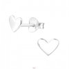 Stříbrné puzetové náušnice srdíčka