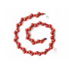 Dřevěné korále Perličky červená