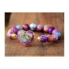 Náramek z minerálů fialový