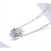 Luxusní náhrdelník beruška - růžový zirkon
