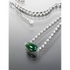 Řetízek z chirurgické oceli zelený korálek