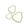 Náušnice ocelová srdíčka zlatá
