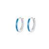 Náušnice stříbrné kroužky s modrým Opalem