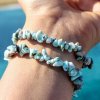 Náramek z minerálů sekaný Larimar