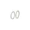 Náušnice ocelové kruhy s kamínky 6cm