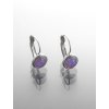 Náušnice Opal fialový