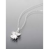 Náhrdelník z oceli anděl s růžovým zirkonem