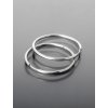 Náušnice stříbrné ocelové kruhy 3cm