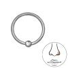 Náušnice piercing do nosu septum zlatý s kuličkou