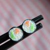 Náušnice se sushi z polymerové hmoty