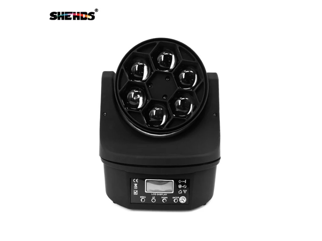 SHEHDS Otočná hlava LED 6x15W RGBW 4v1 Beam&Wash