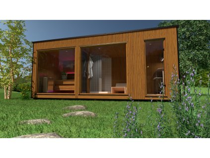 2.3x5.9 m luxury modern sauna with nature