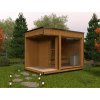 Zahradní sauna Vibe Luxury Thermowood 3,3 včetně zastřešené terasy