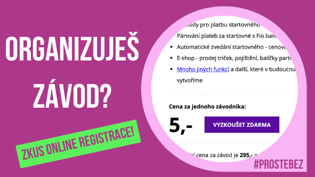 Online registrace pro závody