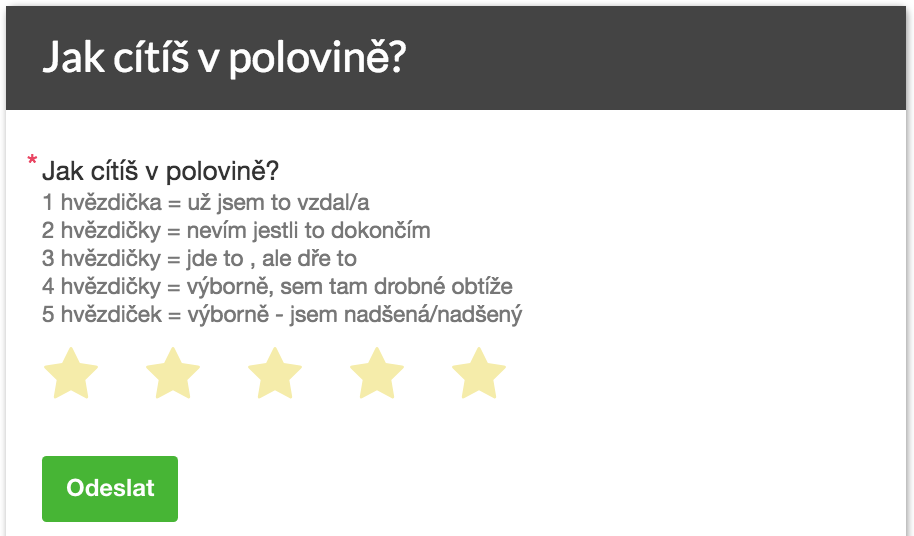 15. (z 28) den Rozběhni se z chůze 28 dnů - rekapitulace v půlce