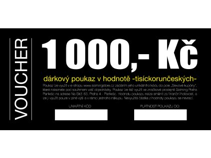 Dárkový voucher v hodnotě 1000 Kč