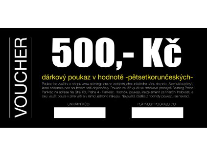 Dárkový voucher v hodnotě 500 Kč