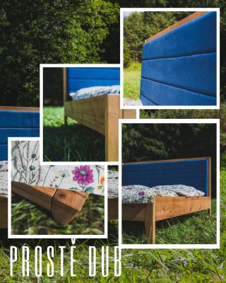 Čalouněný sen. Po domluvě si můžete vybrat barvu a styl. www.prostedub.cz #prostedub #woodworking #furniture #interiordesign