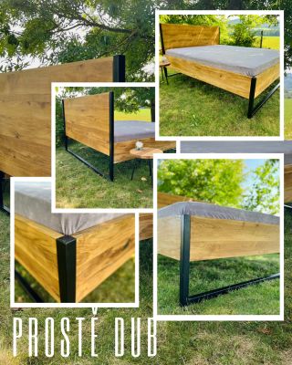 Postel Brloh s kováním. www.prostedub.cz #furniture #homedecor #prostedub #interiordesign #woodworking